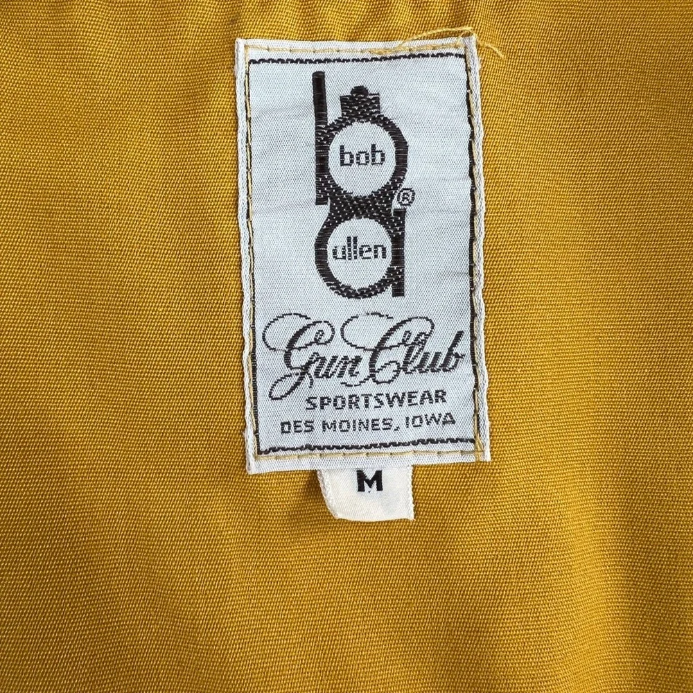 Bob Allen Vintage Patched Shooting Vest M Yellow Men Trap Skeet Gorpcore Hunting - Picture 3 of 13